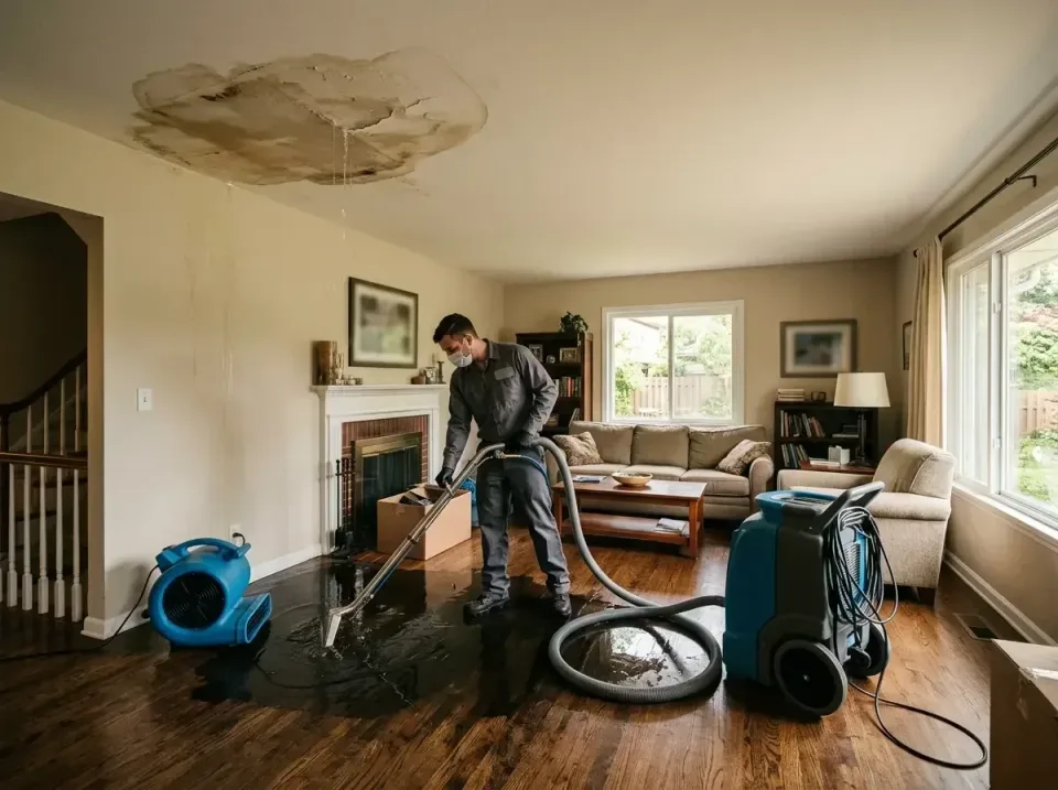 attic-pipe-burst-ceiling-drip-008 — frequently asked questions, Water Damage Restoration & Carpet Care in Fenton, MO